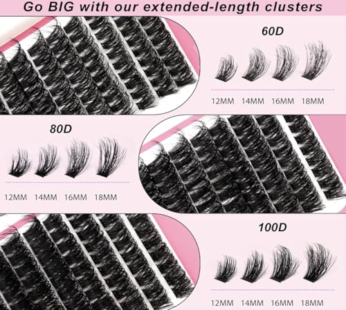 Wispy Lash Clusters 10-18mm 144pcs - DIY Eyelash Extensions
