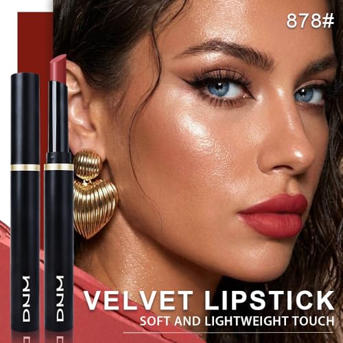 AMY'S DIARY #878 Velvet Matte Lipstick - Long Lasting Waterproof Lip Color, Hydrating & Highly Pigmented, Vegan & Cruelty-Free, 24H Wear