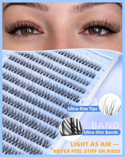 EYDEVRO Wispy Lash Clusters - DIY Eyelash Extensions 10/12/14mm