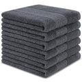 6-Pack 100% Cotton Washcloths 13x13 Inch Grey