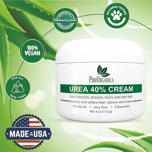 Urea 40% Foot Cream ? Dermatologist Tested, Intensive Repair for Dry, Cracked Heels, Corns, Calluses & Rough Feet, Professional Strength Exfoliating & Moisturizing Cream - Made in USA