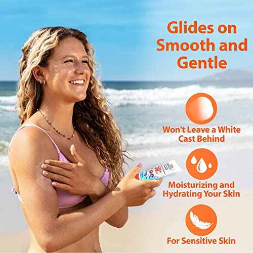 SAFE SEA Anti-Jellyfish Sting Protective Lotion - Sunscreen - Sunblock - Sea Lice - Jelly Fish - 50SPF Adults (Tube 3.4 oz 2 pack)