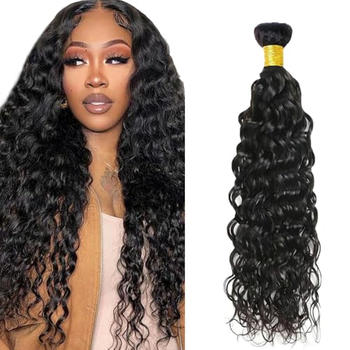 Water Wave Human Hair Bundles 8 Inch 100g Natural Black