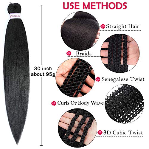 Alrence Pre Stretched Braiding Hair 30 Inch 8 Pack