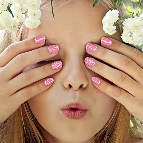 7-Day Press-On Nail Set for Kids - 84PC Colorful Nail Designs