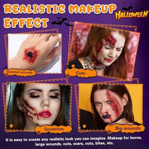 Halloween Special Effects Makeup Kit with Fake Blood & Scar Wax (20PC)