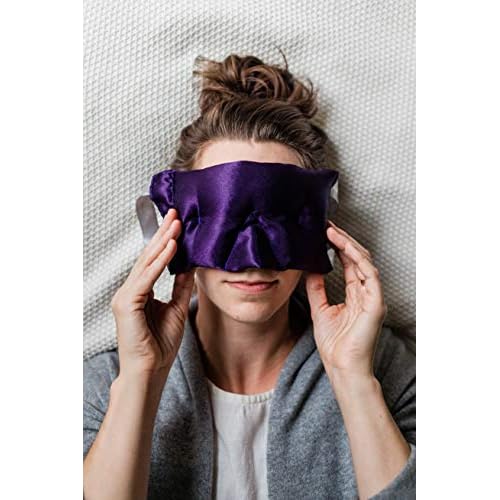 Victoria's Lavender Aromatherapy Eye Mask - Soothing Lavender Eye Mask for Hot & Cold Relief, Weighted Design, Silk Mask, Made in The USA with Lavender Pillow & Linen Spray (8 oz) - (Set of 2)