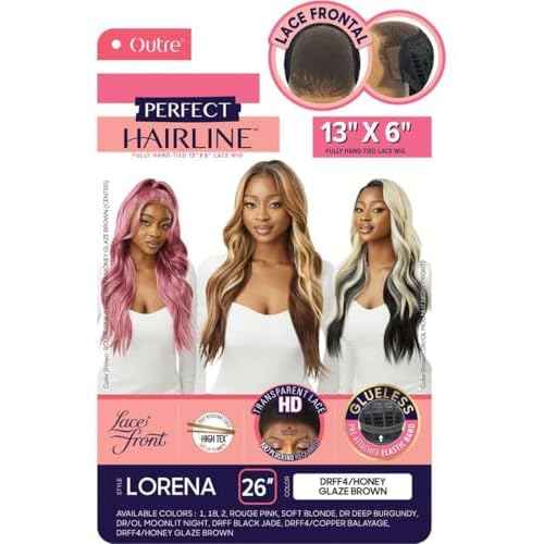 Outre Lace Front Wig - Perfect Hair Line 13X6 - Lorena (DRFF4/COPPER BALAYAGE)