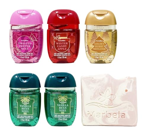 Bath & Body Works Holiday PocketBac Hand Sanitizer 5-Pack