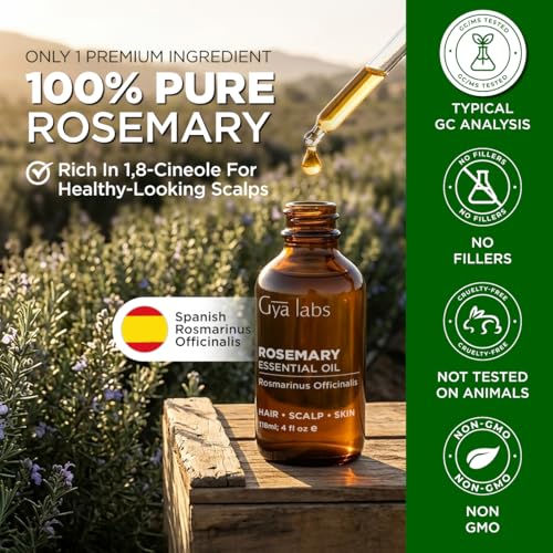 Pure Spanish Rosemary Essential Oil 4 fl oz - Hair & Aromatherapy