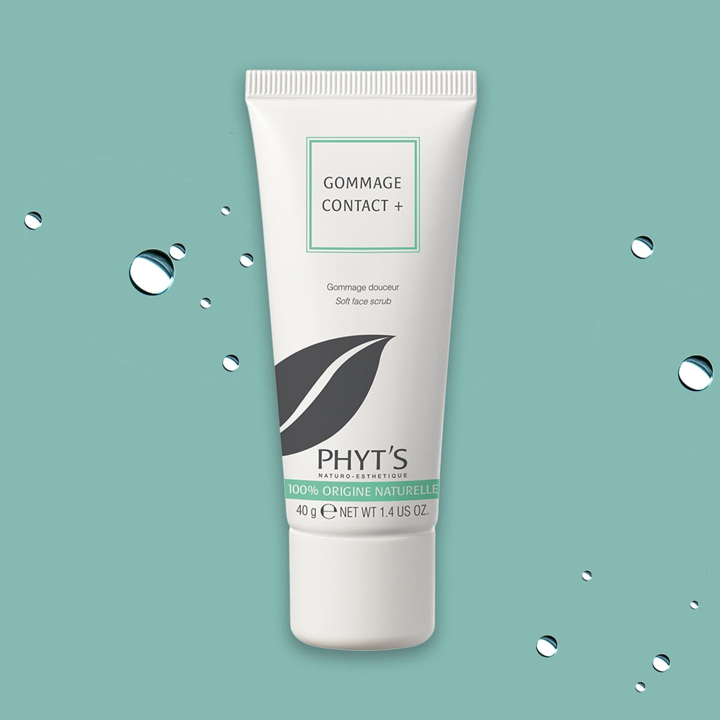 Phyts Contact Scrub Plus - Face Scrub for Combination to Dry Delicate Skin - Exfoliating Face Wash, Gently Eliminates Dead Cells - 1.4 oz