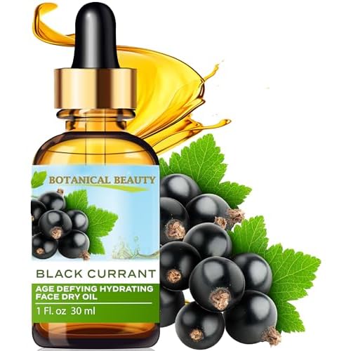 Botanical Beauty BLACK CURRANT AGE DEFYING FACE DRY OIL 100% Natural. Black Currant Oil, Evening Primrose, Grape Seed, Jojoba, Organic Safflower, Vitamin E. Face Moisturizer, Rejuvenate, Anti-aging