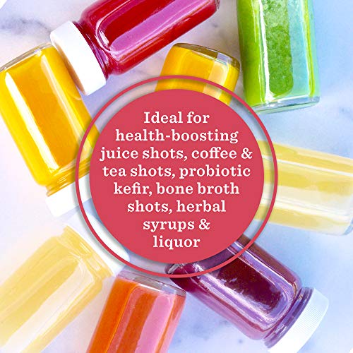 2oz Glass Shot Bottles with Caps - 8 Pack