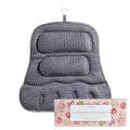 Luxury Bath Pillow for Tub, Dual Headrest & Back Support, 4D Air Mesh Quick-Dry Cushion, 10 Strong Suction Cups, Extra-Large Spa Bathtub Pillow Gift for Women(Grey)