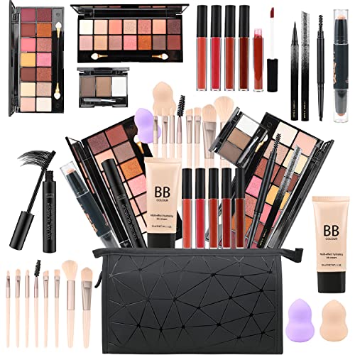 All-in-One Makeup Kit for Women - 14 Color Eyeshadow, Lipgloss & More