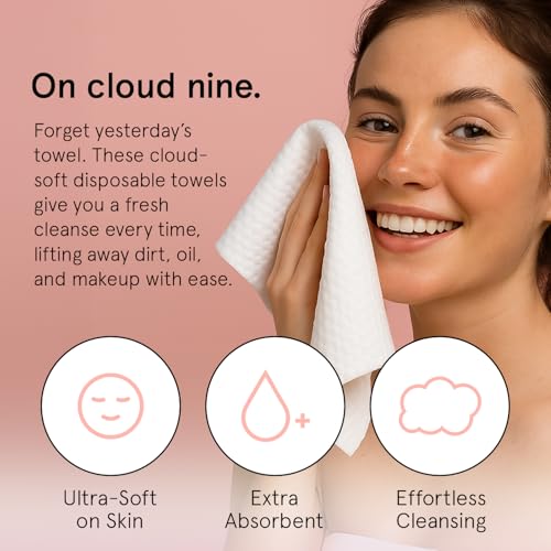 grace & stella Disposable Face Towels - 60 Count XL