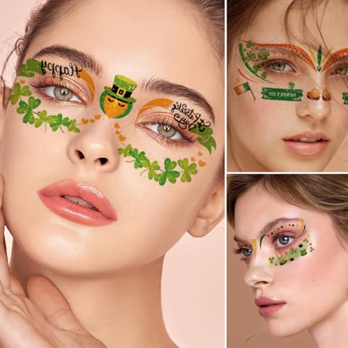 St. Patrick's Day Party Accessory Set - 21Pc Tattoo Stickers, Necklaces & Glasses