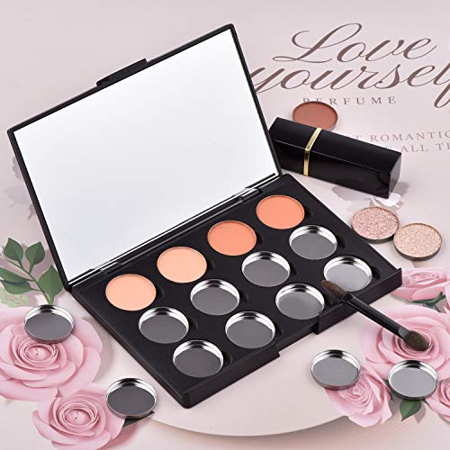 Empty Magnetic Eyeshadow Palette with 12 Round Metal Pans