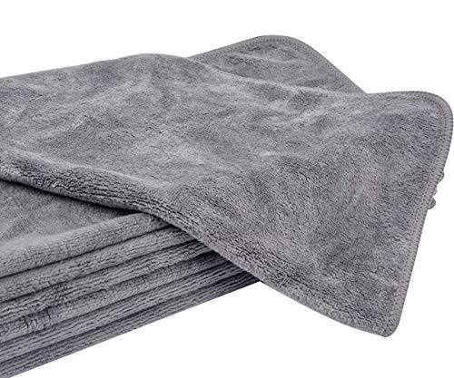 VIVOTE Microfiber Face Cloths Soft Makeup Remover Cloth Reusable Absorbent Facial Cloths Fast Drying Washcloth For Face 7Pack 12x12 Inch Grey