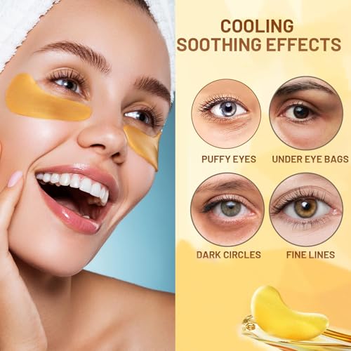 30 Pairs Collagen Lip & Eye Masks, Gold Hydrating Patches
