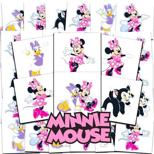 Minnie Mouse Temporary Tattoos 72 Piece Party Favors Bundle