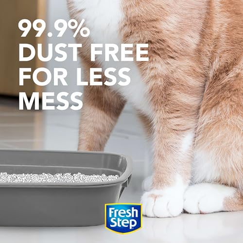 Fresh Step Clumping Cat Litter, Unscented, Long Lasting Odor Control Kitty Litter with Activated Charcoal, 14 lb