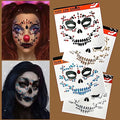Day of the Dead Skull Face Gems - 4 Pack Self-Adhesive