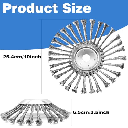 10 Inch Unbreakable Wired Steel Trimmer Blade for Weed Eater, Heavy Duty