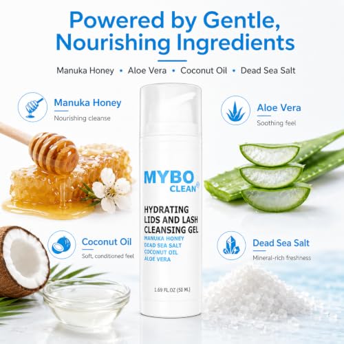Myboclean Eyelid Cleansing Brush Kit with Gentle Gel