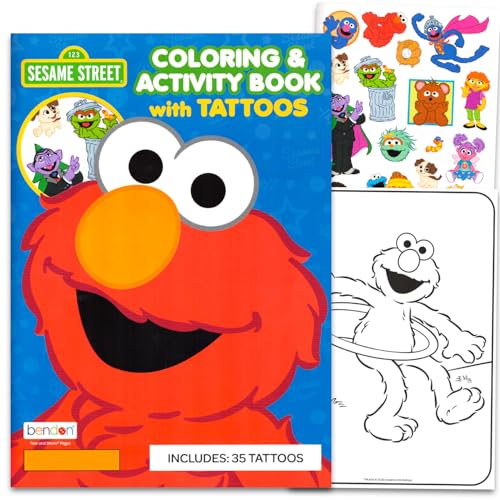 Sesame Street Elmo Temporary Tattoos Party Favors - 70+ Pack