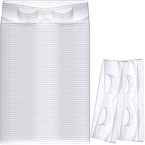 100pcs Rectangle Eyelash Storage Trays for False Lashes