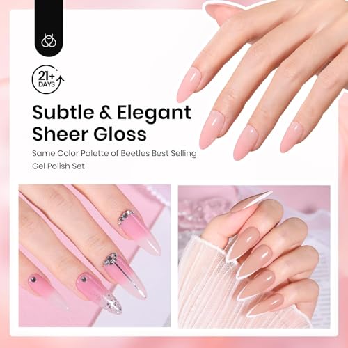 Beetles Dip Powder Nail Kit - 6 Colors Pink & Nude Brown (No Lamp Needed)