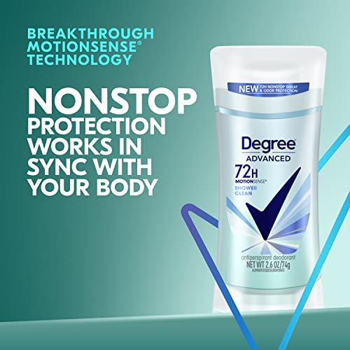 Degree Women Shower Clean Antiperspirant Deodorant 4 Count - 72-Hour Protection