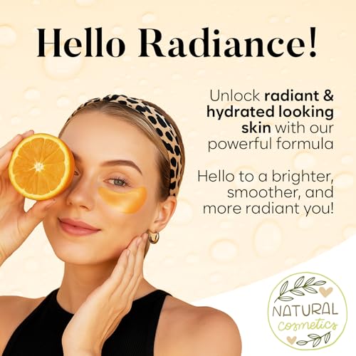 Vitamin C & Caffeine Under Eye Patches (30 Pairs), Under Eye Mask for Puffy Eyes, Appearance of Dark Circles, Smoothing & Hydration, Self Care & Skincare Gifts for Women, Patch Yeux