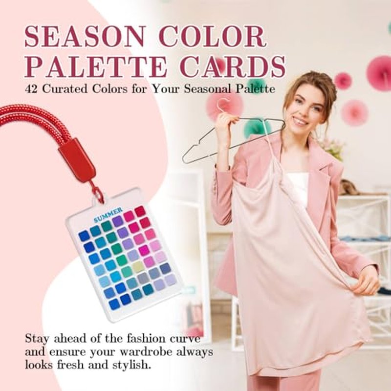 4PCS Seasonal Color Analysis Swatch Set - Portable Acrylic Palette