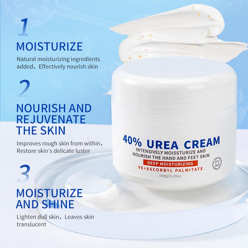 Grospe 40% Urea Foot Cream for Cracked Heels & Dry Skin Repair 5.29 Oz