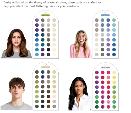 12 Season Color Analysis Cards Set with Carrying Chain