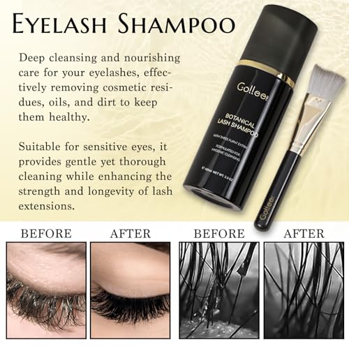 GOLLEEPRO Lash Shampoo 100ML - Eyelash Extension Cleanser