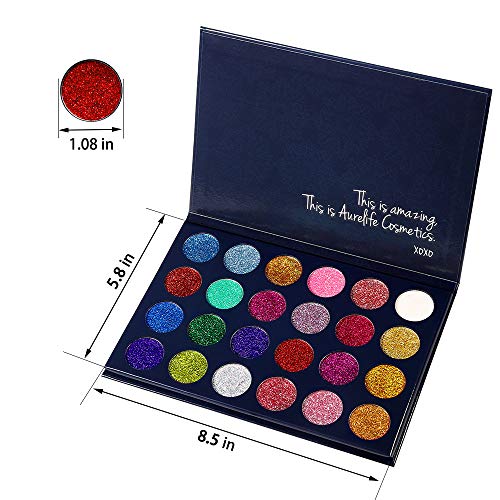 24 Color Glitter Eyeshadow Palette - Waterproof Shimmer