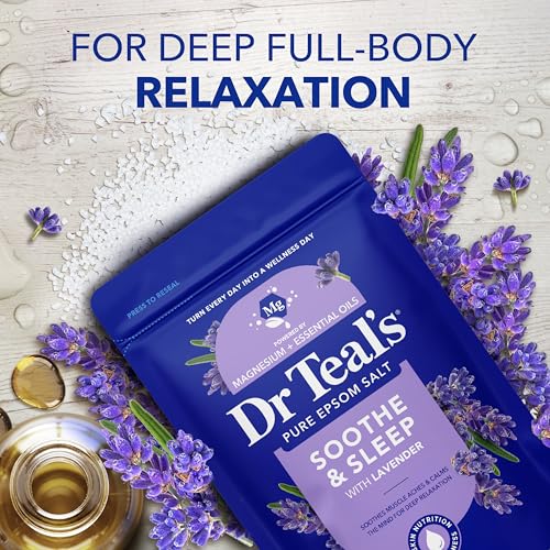 Epsom Salt Soak with Lavender for Relaxation - 3 lb Pack of 4