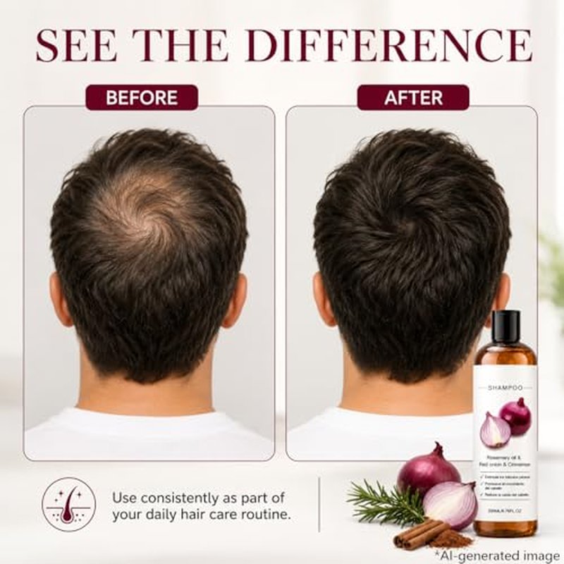 Onion & Rosemary Shampoo for Thicker Hair - 2 Pack