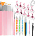 YOOVR Nail Art Tools Set with 15 Brushes & Magnetic Stands