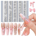 3D Bow Silicone Nail Mold for Gel Art - Reusable Bow Charms