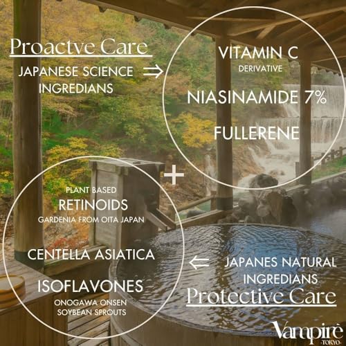 Vampire The Secret Serum, Vampire TOKYO Niacinamide Serum, Hali, Gloss, Moisturizing Care, Supports Dry Skin, Transparency, CICA Retinol Formulated, Made in Japan, Japanese Cosmetics