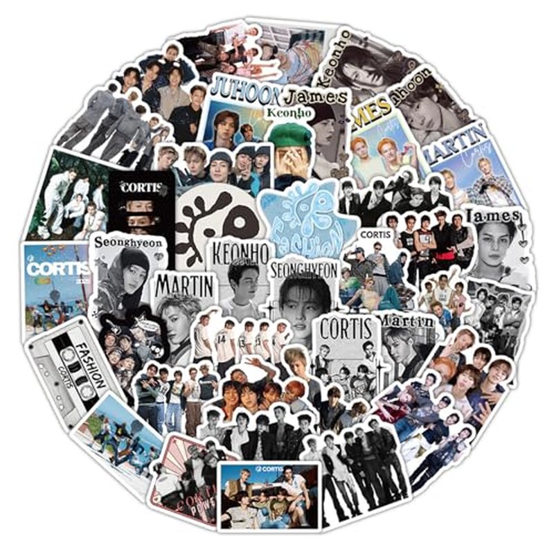 50pcs Korean Idol Waterproof Vinyl Stickers for Water Bottles & Laptops