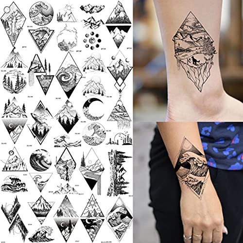 GOROMON 52 Sheets Temporary Tattoos for Men Women Kids
