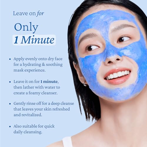 belif Super Knights Hydrating Cleansing Mask - 3-in-1 Facial Cleanser for Dry Skin