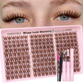 Goddvenus Brown Wispy Cluster Eyelash Kit Natural False Extensions C Curl