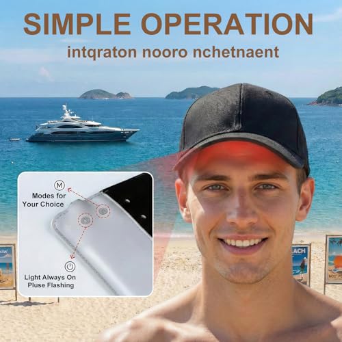 Red Light Therapy for Hair Growth, Built-in Battery & Portable Design, Laser Hair Growth Cap, Red Light Cap for Thicker Hair in Men & Women