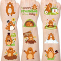 Gameza Groundhog Day Temporary Tattoos - 200+ Happy Groundhog Day Decorations February 2nd Groundhog Fake Tattoos Stickers Gifts Spring Animals Party Favors Supplies Decor Prize